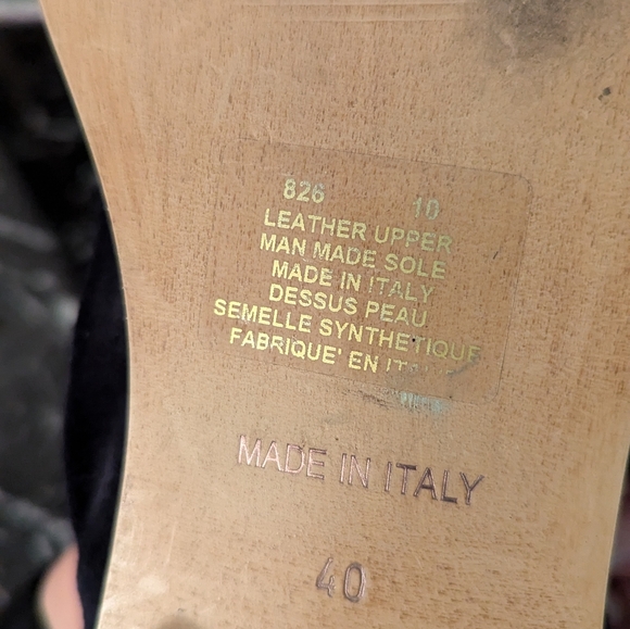 Italian Leather Navy Loafers - Picture 5 of 5